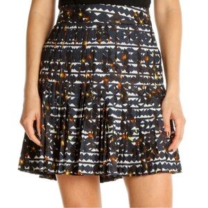 J. Crew Abstract Black and White Skater Skirt